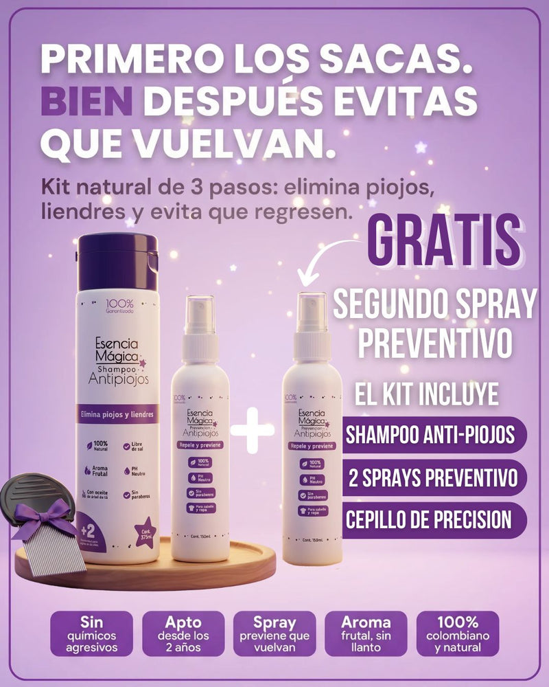 KIT ANTIPIOJOS + REGALO 2do SPRAY PREVENTIVO